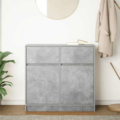 Senkki laatikolla betoninharmaa 80x34x76 cm tekninen puu