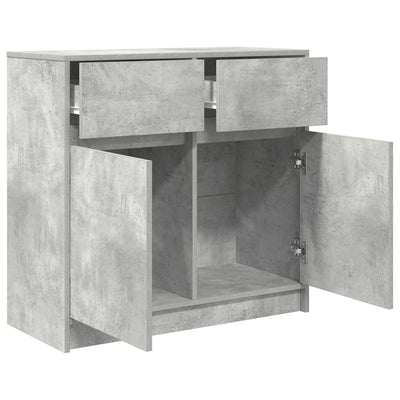 Senkki laatikolla betoninharmaa 80x34x76 cm tekninen puu