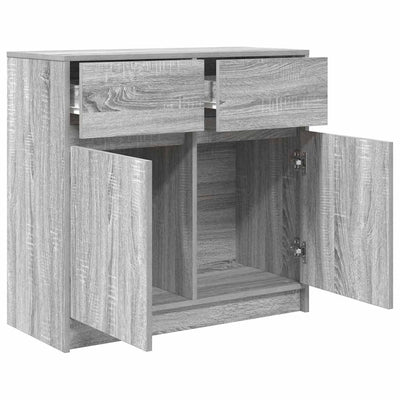 Senkki laatikolla harmaa sonoma 80x34x76 cm tekninen puu