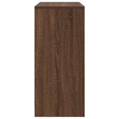 Senkki laatikolla ruskea tammi 80x34x76 cm tekninen puu