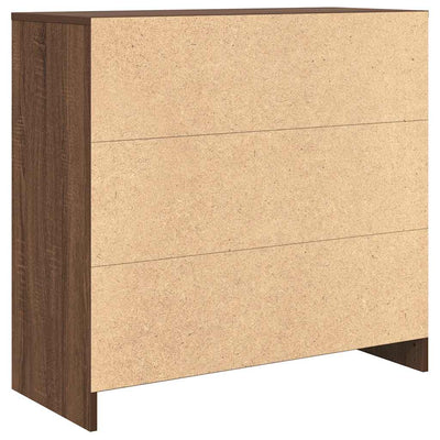 Senkki laatikolla ruskea tammi 80x34x76 cm tekninen puu