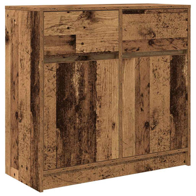 Senkki laatikolla vanha puu 80x34x76 cm tekninen puu