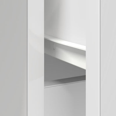 Valkoinen senkki laatikolla Sarandea 101x35x76cm (puinen)