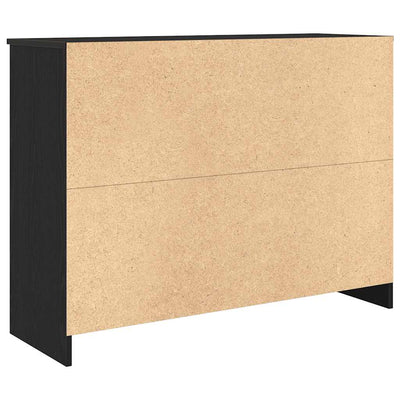 Senkki laatikolla musta tammi 101x35x76 cm tekninen puu