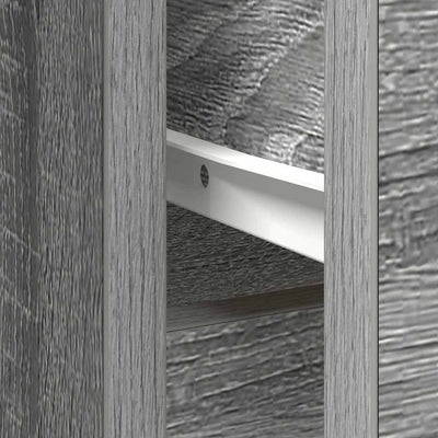 Harmaa senkki laatikolla Sarandea 101x35x76cm (puinen)