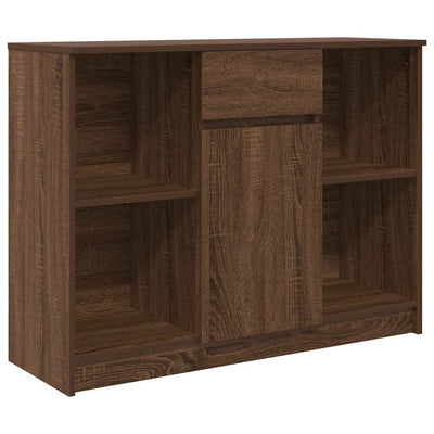 Senkki laatikolla ruskea tammi 101x35x76 cm tekninen puu