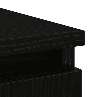 Senkki laatikolla musta tammi 71x35x65 cm tekninen puu