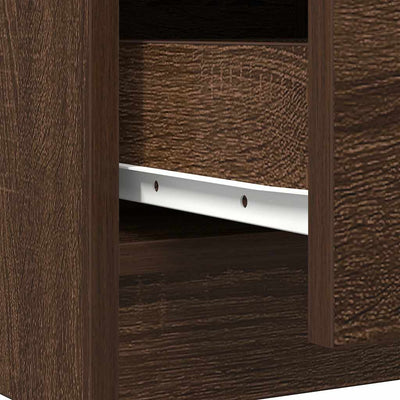 Ruskea senkki laatikolla Bianka 71x35x65cm (puinen)