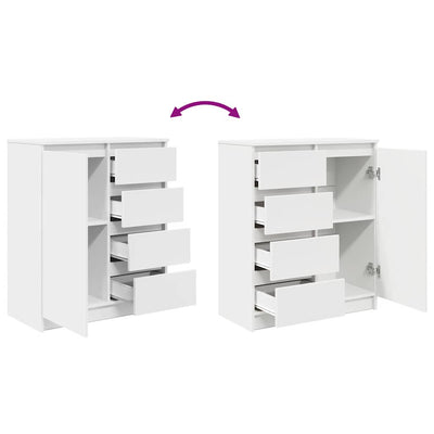 Senkki laatikoilla valkoinen 71x35x84 cm tekninen puu