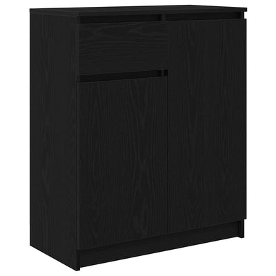 Senkki laatikolla musta tammi 71x35x84 cm tekninen puu