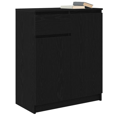 Senkki laatikolla musta tammi 71x35x84 cm tekninen puu