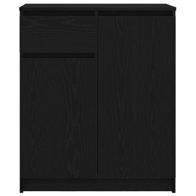 Senkki laatikolla musta tammi 71x35x84 cm tekninen puu