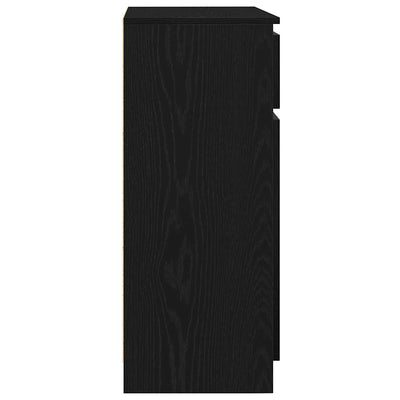 Senkki laatikolla musta tammi 71x35x84 cm tekninen puu