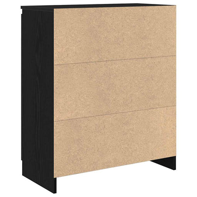 Senkki laatikolla musta tammi 71x35x84 cm tekninen puu