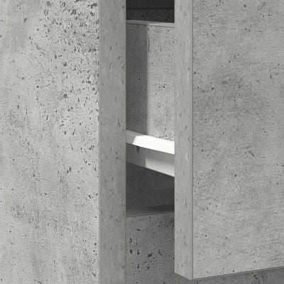 Betoninharmaa senkki laatikolla Filomita 71x35x84cm (puinen)