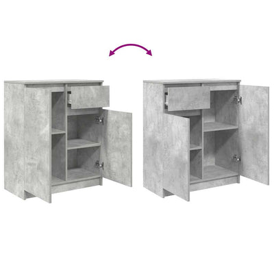 Senkki laatikolla betoninharmaa 71x35x84 cm tekninen puu