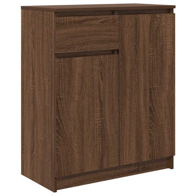 Senkki laatikolla ruskea tammi 71x35x84 cm tekninen puu