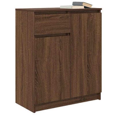 Senkki laatikolla ruskea tammi 71x35x84 cm tekninen puu