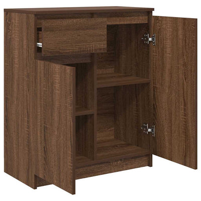 Senkki laatikolla ruskea tammi 71x35x84 cm tekninen puu