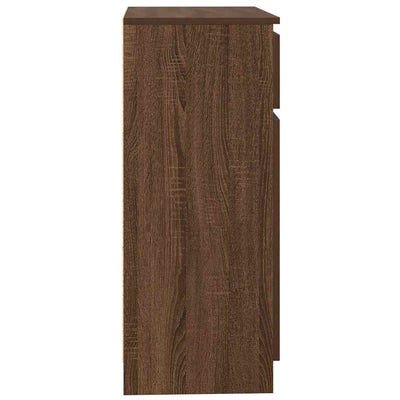 Senkki laatikolla ruskea tammi 71x35x84 cm tekninen puu
