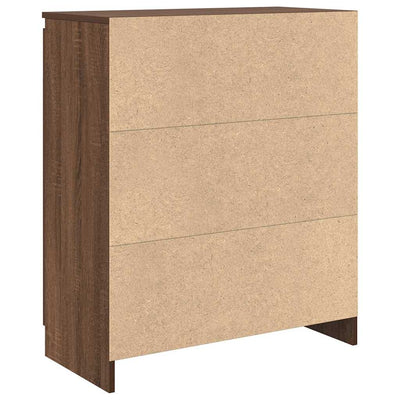 Senkki laatikolla ruskea tammi 71x35x84 cm tekninen puu
