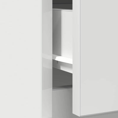 Valkoinen senkki laatikolla Acceleanu 71x35x65cm (puinen)