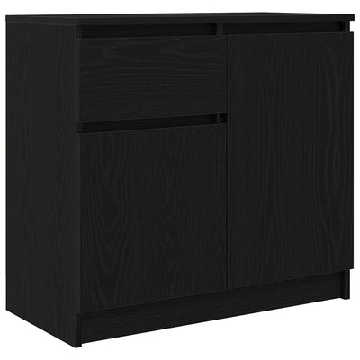 Senkki laatikolla musta tammi 71x35x65 cm tekninen puu