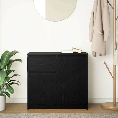 Senkki laatikolla musta tammi 71x35x65 cm tekninen puu