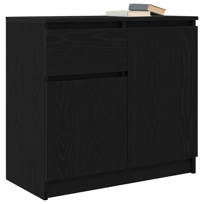 Senkki laatikolla musta tammi 71x35x65 cm tekninen puu
