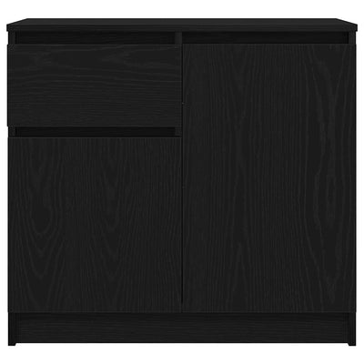 Senkki laatikolla musta tammi 71x35x65 cm tekninen puu