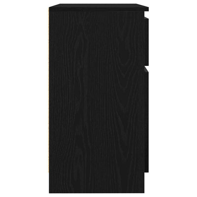 Senkki laatikolla musta tammi 71x35x65 cm tekninen puu