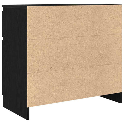 Senkki laatikolla musta tammi 71x35x65 cm tekninen puu
