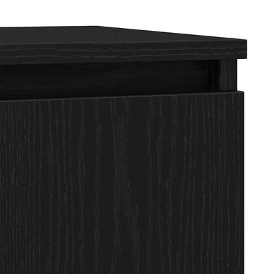 Senkki laatikolla musta tammi 71x35x65 cm tekninen puu