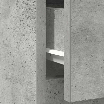 Betoninharmaa senkki laatikolla Acceleanu 71x35x65cm (puinen)