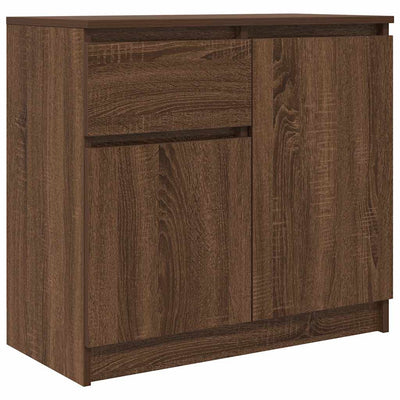 Senkki laatikolla ruskea tammi 71x35x65 cm tekninen puu