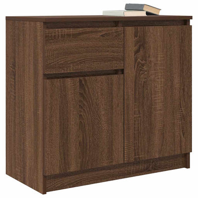 Senkki laatikolla ruskea tammi 71x35x65 cm tekninen puu