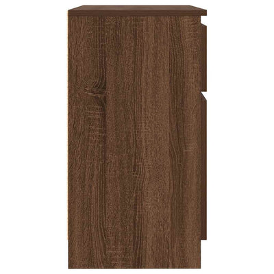 Senkki laatikolla ruskea tammi 71x35x65 cm tekninen puu