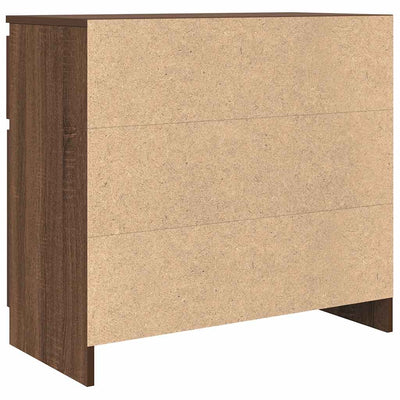 Senkki laatikolla ruskea tammi 71x35x65 cm tekninen puu