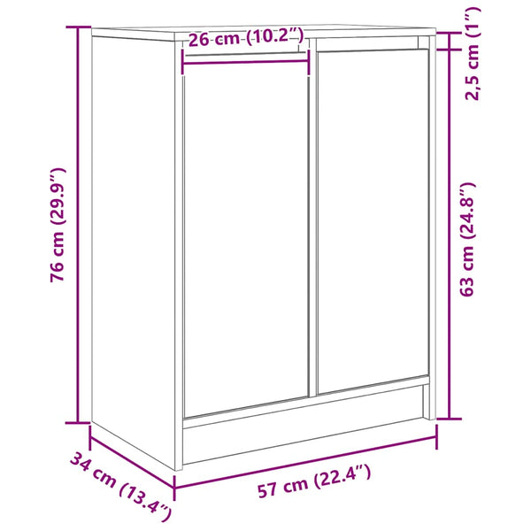 Savutammi senkki Luize 57x34x76cm (puinen)