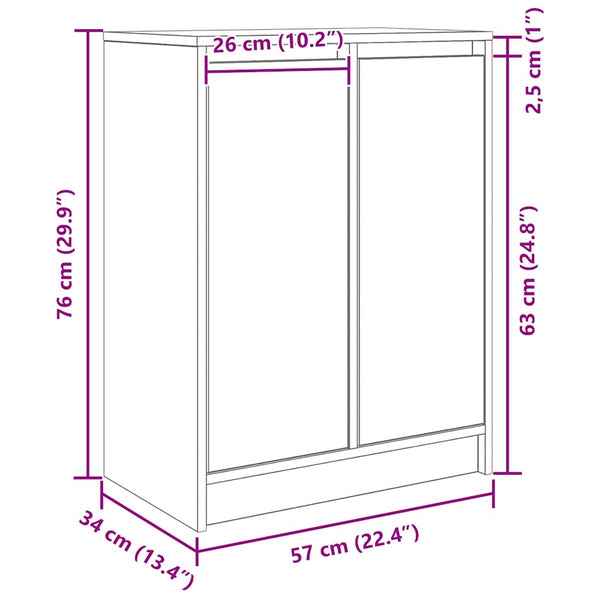 Vanha puu senkki Luize 57x34x76cm (puinen)