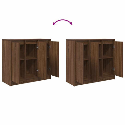 Senkki ruskea tammi 85x34x76 cm tekninen puu