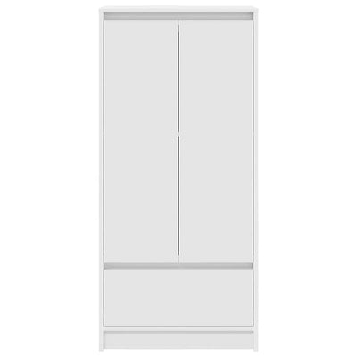 Kaappi laatikolla valkoinen 55,5x34x119,5 cm tekninen puu