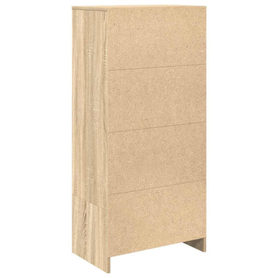 Kaappi laatikolla Sonoma-tammi 55,5x34x119,5 cm tekninen puu