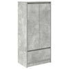 Kaappi laatikolla betoninharmaa 55,5x34x119,5 cm tekninen puu