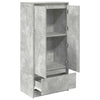 Kaappi laatikolla betoninharmaa 55,5x34x119,5 cm tekninen puu