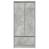 Kaappi laatikolla betoninharmaa 55,5x34x119,5 cm tekninen puu