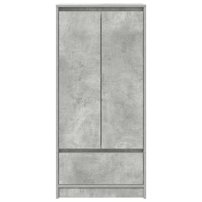 Kaappi laatikolla betoninharmaa 55,5x34x119,5 cm tekninen puu