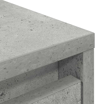 Kaappi laatikolla betoninharmaa 55,5x34x119,5 cm tekninen puu
