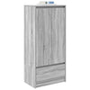 Kaappi laatikolla harmaa Sonoma 55,5x34x119,5 cm tekninen puu