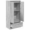 Kaappi laatikolla harmaa Sonoma 55,5x34x119,5 cm tekninen puu